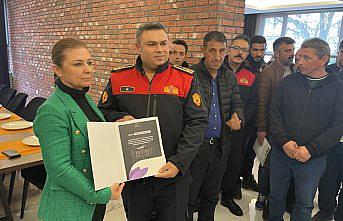 Deprem bölgesinde görev yapan Safranbolu ekibine teşekkür belgesi takdim edildi