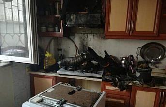 Merzifon'da mutfak aspiratöründen çıkan yangın itfaiye ekiplerince söndürüldü
