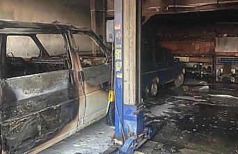 Amasya'da araç tamir atölyesinde çıkan yangın hasara yol açtı
