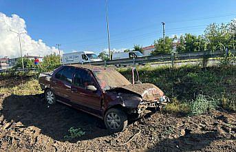 Samsun'da otomobilin şarampole düştüğü kazada 2 kişi yaralandı