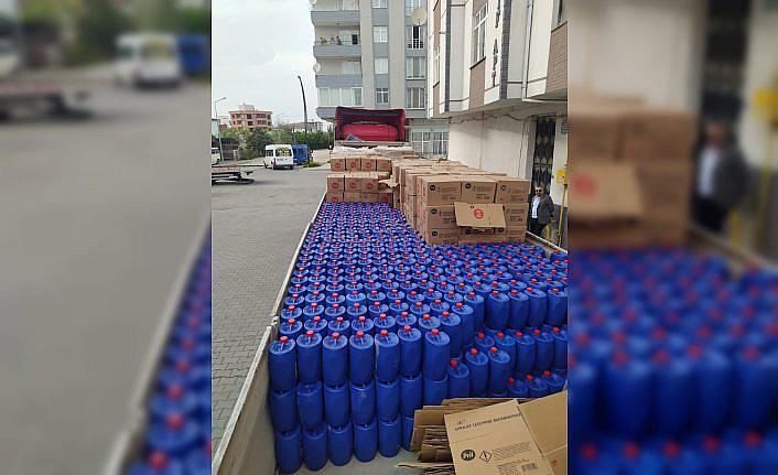 Samsun'da 36 bin 280 litre sahte bulaşık deterjanı ele geçirildi