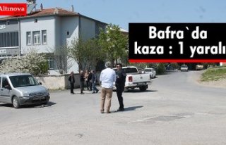 Bafra`da kaza :1 yaralı