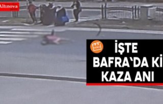 Bafra`da kaza anı kameralarda