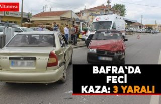 Bafra`da kaza : 3 yaralı