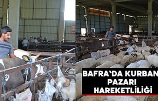 Bafra`da kurban pazarı hareketliliği