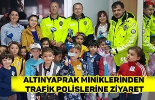 ALTINYAPRAK MİNİKLERİNDEN TRAFİK POLİSLERİNE...