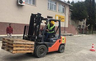 Hanönü'de Forklift kursu tamamlandı
