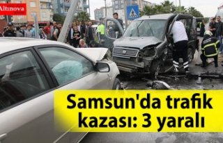 Samsun'da trafik kazası: 3 yaralı