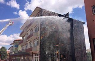 Amasya'da çatı yangını
