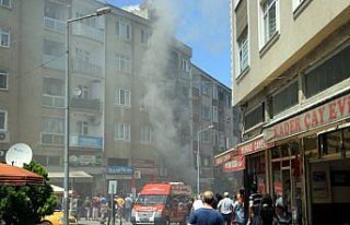 Samsun'da çarşı merkezinde yangın