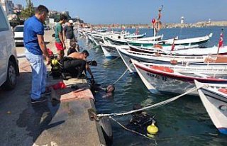 Zonguldak'ta deniz dibi temizliği yapıldı
