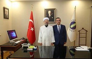 Diyanet İşleri Başkanı Erbaş'dan Rektör Akdoğan'a...