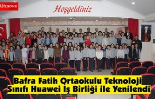 Bafra Fatih Ortaokulu Teknoloji Sınıfı Huawei İş...