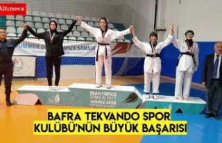 Bafra Tekvando Spor Kulübü'nün Büyük Başarısı