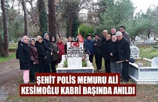ŞEHİT POLİS MEMURU ALİ KESİMOĞLU KABRİ BAŞINDA...