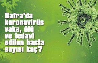 Bafra’da koronavirüs vaka, ölü ve tedavi edilen...
