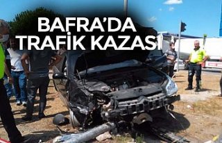 Bafra'da trafik kazası
