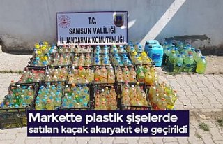 Markette plastik şişelerde satılan kaçak akaryakıt...