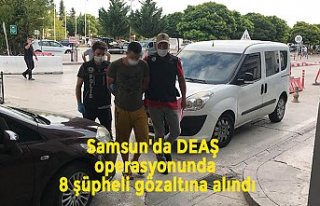 Samsun'da DEAŞ operasyonunda 8 şüpheli gözaltına...