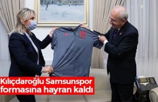 Kılıçdaroğlu Samsunspor formasına hayran kaldı