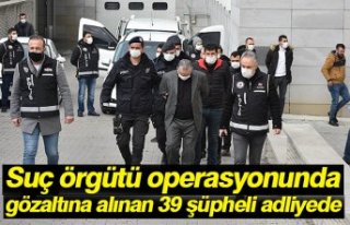 Suç örgütü operasyonunda gözaltına alınan 39...