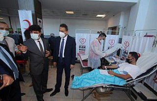 Sinop'ta Türk Kızılay kan bağışı kampanyası...