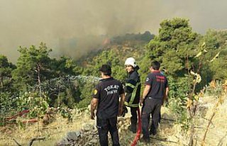 Tokat Belediyesi itfaiye ekipleri Antalya'da yangın...