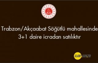 Trabzon/Akçaabat Söğütlü mahallesinde 3+1 daire...