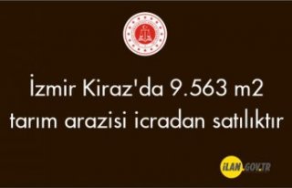 İzmir Kiraz'da 9.563 m² tarım arazisi icradan...