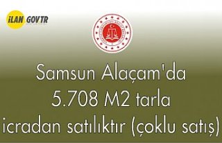 Samsun Alaçam'da 5.708 m² tarla icradan satılıktır...