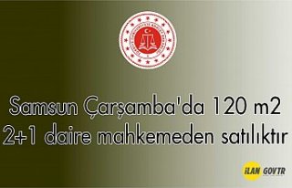 Samsun Çarşamba'da 120 m² 2+1 daire mahkemeden...