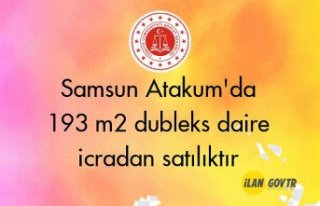Samsun Atakum'da 193 m² dubleks daire icradan...