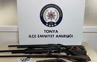 Trabzon'da silah kaçakçılığı operasyonlarında...