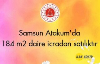 Samsun Atakum'da 184 m2 daire icradan satılıktır