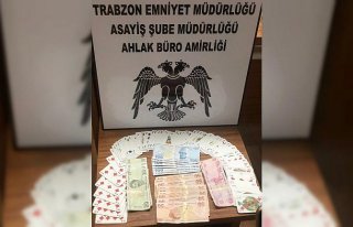 Trabzon'da kumar oynayan 5 kişiye 9 bin 95 lira ceza