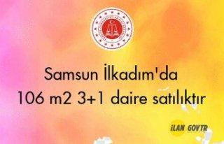 Samsun İlkadım'da 106 m² 3+1 daire mahkemeden...