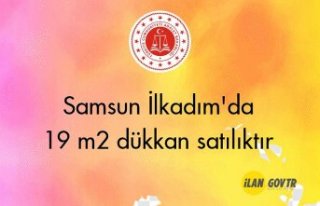 Samsun İlkadım'da 19 m² dükkan mahkemeden...