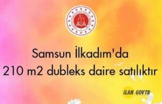 Samsun İlkadım'da 210 m² dubleks daire mahkemeden...