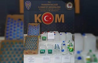 Trabzon'da sahte içki operasyonunda bir kişi gözaltına...
