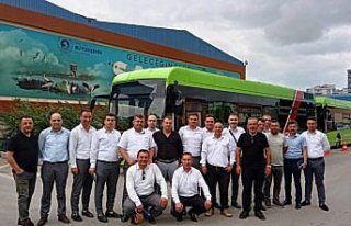Samsun'da elektrikli otobüsleri kullanacak şoförlere...