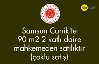 Samsun Canik'te 90 m² 2 katlı daire mahkemeden...