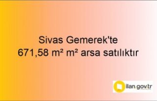 Sivas Gemerek'te 671,58 m² m² arsa mahkemeden...