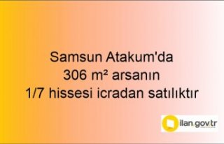 Samsun Atakum'da 306 m² arsanın 1/7 hissesi...