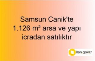 Samsun Canik'te 1.126 m² arsa ve yapı icradan...