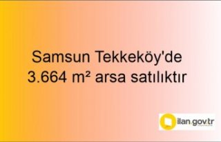 Samsun Tekkeköy'de 3.664 m² arsa mahkemeden...