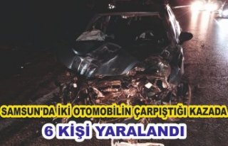 Sam­sun'da iki oto­mo­bi­lin çar­pış­tı­ğı...