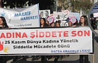 Bafra Anadolu Lisesi Öğrencileri “Kadın’a Şiddet”i...