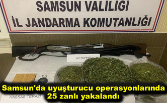 Samsun'da uyuşturucu operasyonlarında 25 zanlı yakalandı