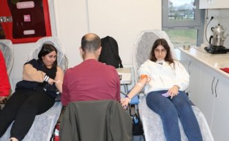 Havza'da KYK Kız Öğrenci Yurdu'nda kan bağışı kampanyası