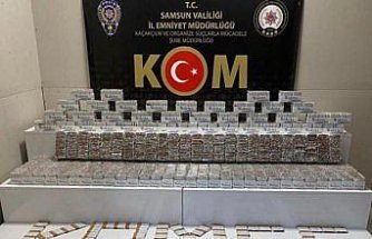 Samsun'da bir araçta 48 bin filtreli sigara kağıdı yakalandı